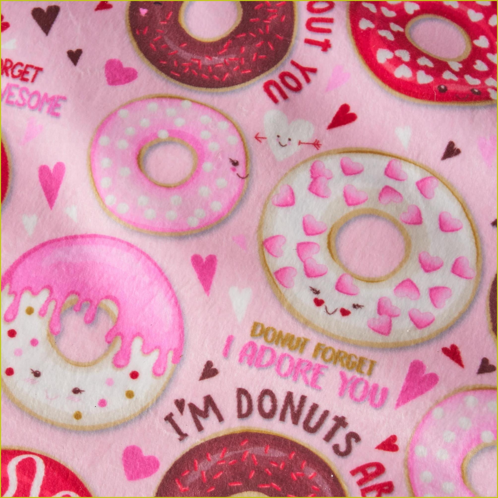 3-Foot Round Bean Bag Chair for Adults & Kids – Pink Donut Print | Fabric | Round