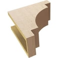 thumbnail image 6 of 6"W x 12"D x 12"H Classic Mediterranean Rough Cedar Woodgrain TimberThane Corbel, Primed Tan, 6 of 6