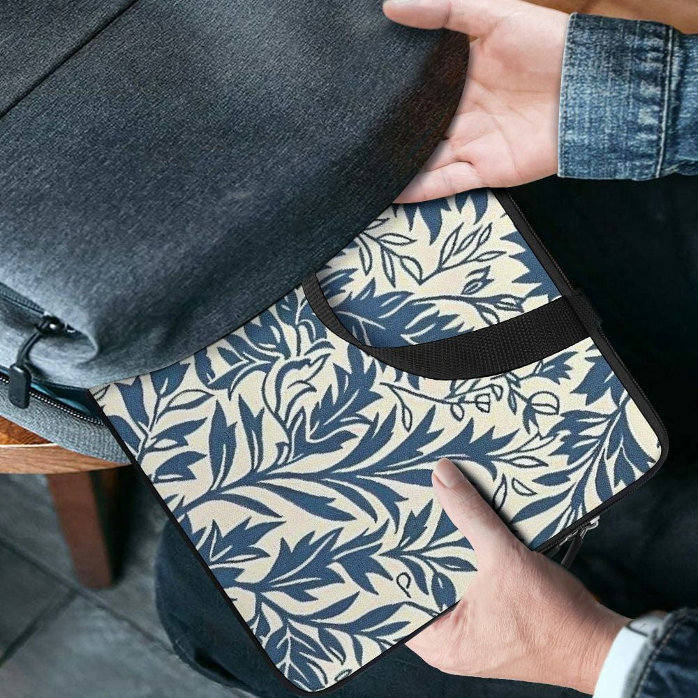 JRXY Floral Pattern Laptop Bag Diving Fabric Soft Carrying Travel Case Computer Protective Handle Case 15inch