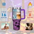 thumbnail image 3 of Halloween Tumbler 40 oz Halloween Tumblers with Handle and Straw Purple Witchy Stainless Steel Insulated Coffee Cups Mugs Halloween Gifts Stuff for Women Girls, 3 of 6