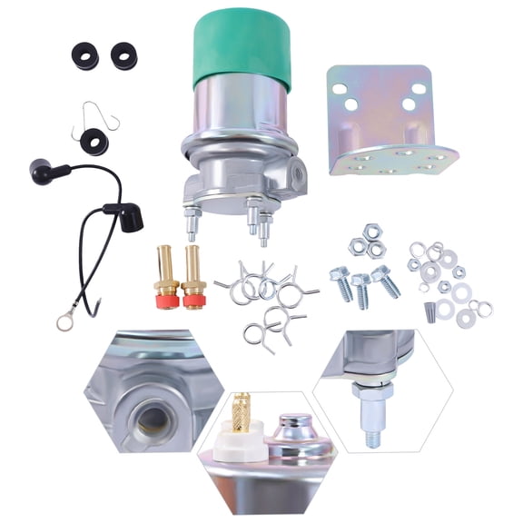 12V Carter P4594 Durable Material Stable Navigation Universal Marine Electric Fuel Pump Silver