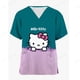 thumbnail image 4 of Camisetas de manga corta para mujer, uniforme de enfermera con estampado de Hello Kitty, cuello en V, bolsillo, para trabajadores de la salud, ropa de trabajo clínica, 4 of 4