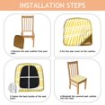 thumbnail image 4 of Yellow Modern Art Geometric Seat Covers for Dining Room Chairs Set Of 4,Stretch Printed Washable Chair Seat Cover with Elastic Ties and Button,Removable Waterproof Couch Cushion Covers, 4 of 6
