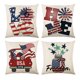 thumbnail image 2 of Funda de almohada de lino patriótico del Día de la Independencia, funda de almohada, combinación de 4 piezas, 50x50cm Wmkox131yii hfskjfh124, 2 of 9