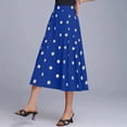 thumbnail image 3 of HomeGardon Maxi Skirts for Women Long Skirts Summer Women's Elastic Pocket Printed-line Skirt,S-XXL, 3 of 6