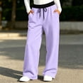 thumbnail image 3 of NAISIBABY Girls Sweatpants, Elastic Waist with Pockets Casual Comfortable Pants Purple Size 6, 3 of 8