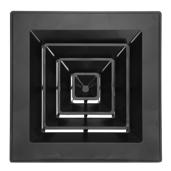 Uxcell 14 x 14 Inch Square Air Vent Cover, Plastic Air Return Grille Diffuser, Black