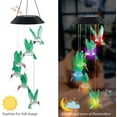 thumbnail image 4 of Morttic 2 PACK Solar Hummingbird Wind Chime, Color Changing Mobile LED Solar Wind Chime Outdoor Mobile Hanging Patio Light, Porch, Deck, Garden Decor, 4 of 6