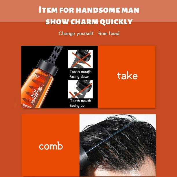 100ml Men Hair Styling Gel, Oil Head Hair Cream With Wide Tooth Comb for  Slicked Back Hair, Strong Hold Power Hair Oil for Hair Styling