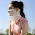 thumbnail image 6 of Golf Uv Protect Fishing Riding Neckline Mask Ice Silk Bib Face Scarf Face Mask WHITE, 6 of 8