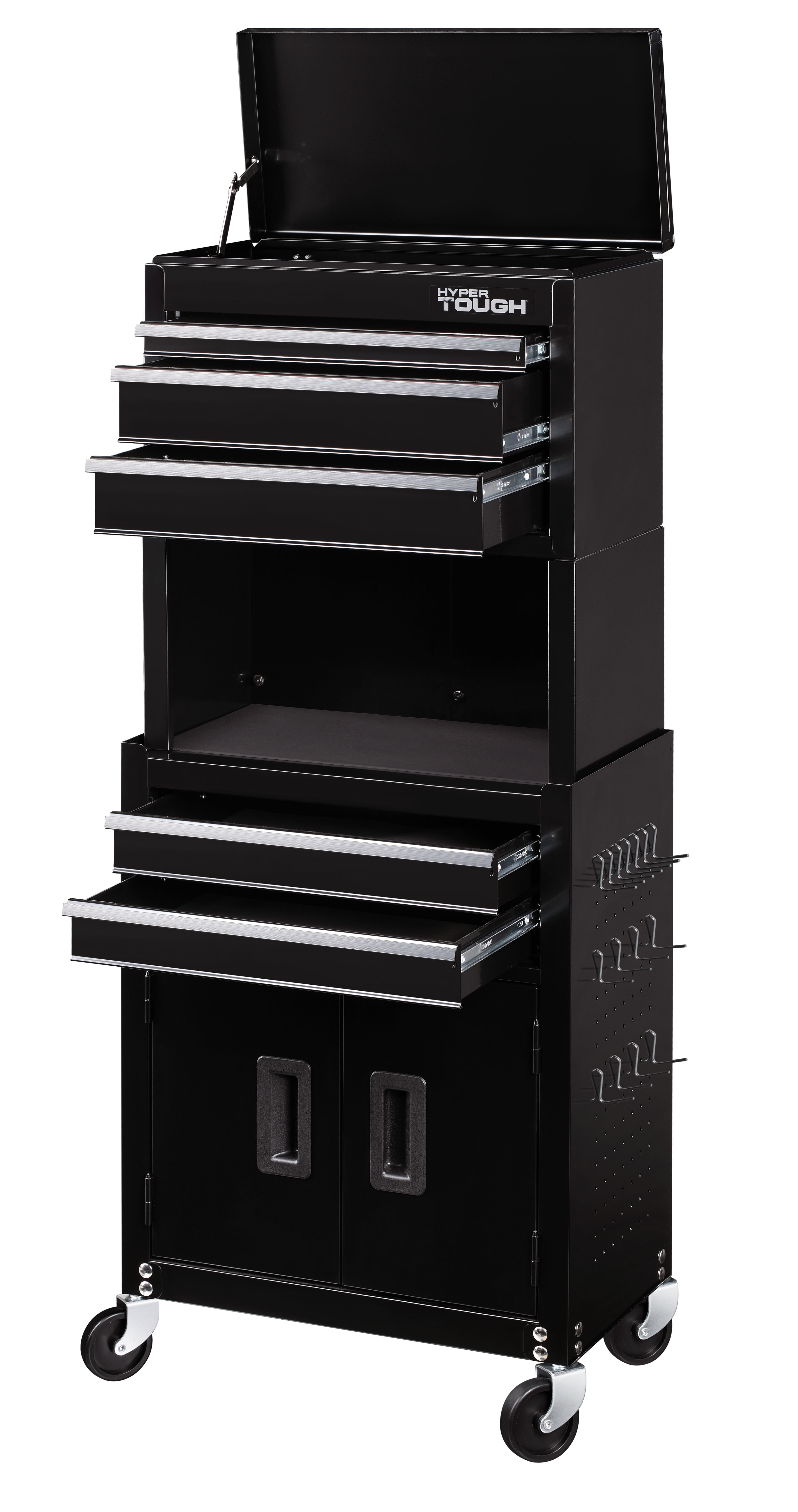 Hyper Tough 20-In 5-Drawer Rolling Tool Chest & Cabinet Combo with Riser - image 8 of 10