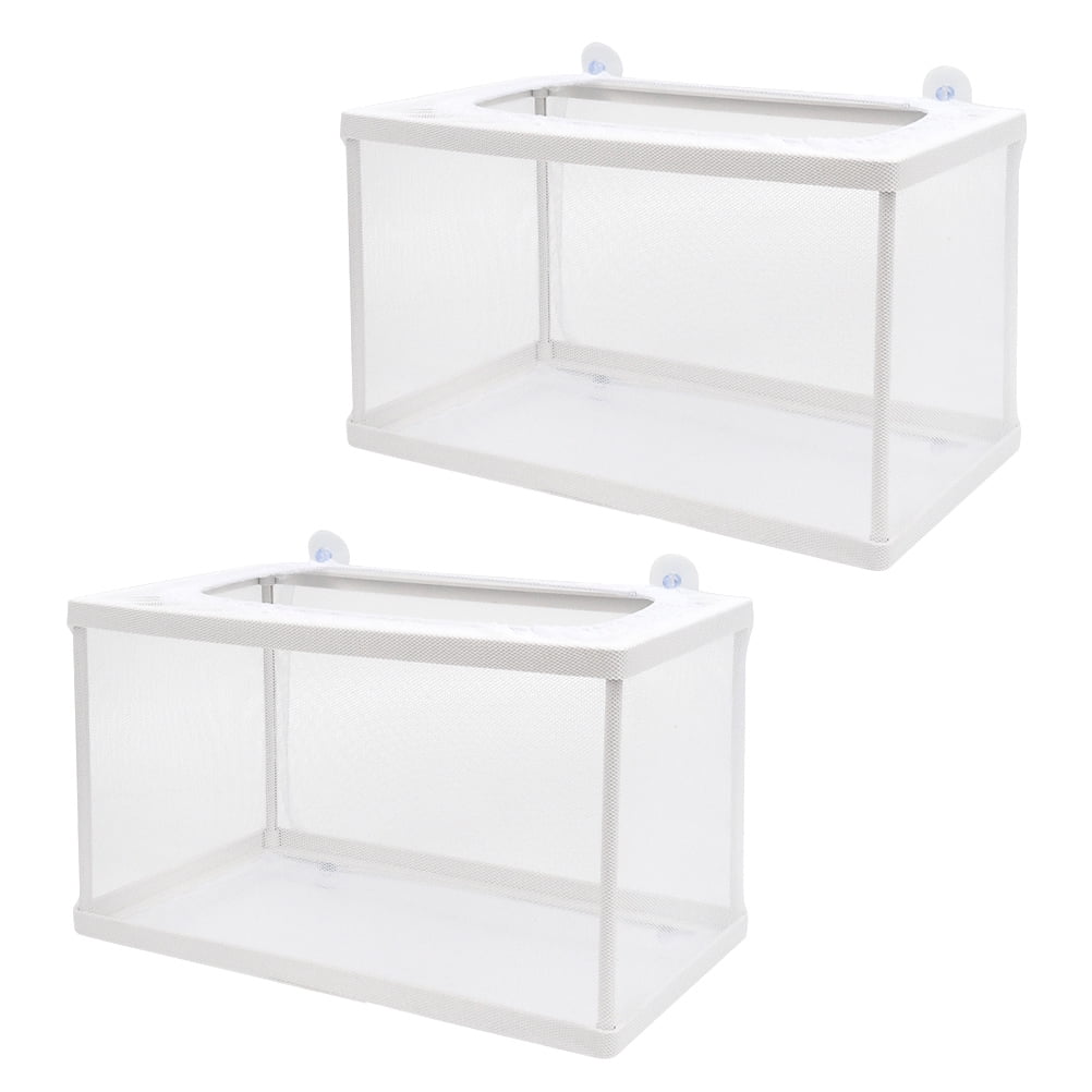 QLOUNI 2 Pack Fish Hatchery Breeder Box Large Size 10"x 6"x 6" Fish