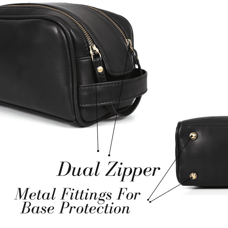Aaron Leather Goods Men's Waterproof Travel Toiletry Bag with Compartments, Portable Dopp Kit Case - Walmart.com Aaron Leather Goods Men's Waterproof Travel Toiletry Bag with Compartments, Portable Dopp Kit Case - Walmart.com