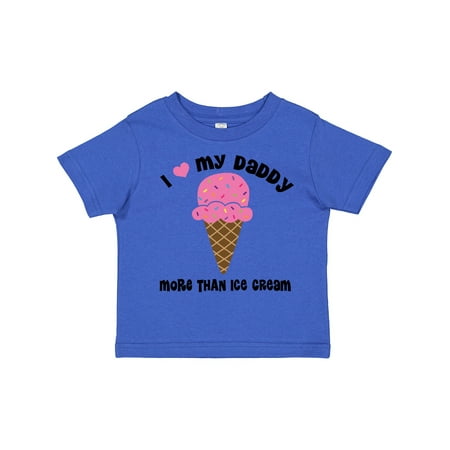 

Inktastic I Love Daddy More Than Ice Cream Gift Toddler Toddler Girl T-Shirt