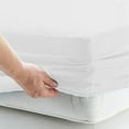 thumbnail image 5 of Smyrna White Bamboo Rayon Fitted Sheet, Queen – Deep Pocket, Breathable, Moisture Wicking, 5 of 5