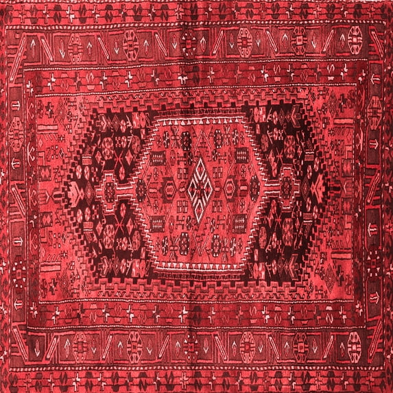 Ahgly Company Indoor Square Persian Red Traditional Area Rugs, 6' Square