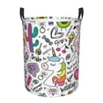 thumbnail image 2 of Goofa Fun Animal with Unicorn Printed Circular Hamper,Laundry Basket with Handles,Storage Baskets Foldable,Large Capacity Laundry Hamper-Small, 2 of 8