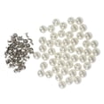 thumbnail image 1 of 50 botones de tachuelas con remaches de perlas para vestido, ropa, , bolso, manualidades de cuero 10mm Hugo Remaches, 1 of 10