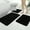Black, variant on Haitang Grocery U-shaped+rectangular Floor Mat 2/3 Piece Set, Absorbent, Non Slip, Soft and Durable, Suitable for Multiple Scenarios, Including Bathroom Toilet Area and Shower Area