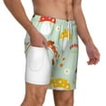 thumbnail image 3 of Balery Mushroom Bee Mens Swim Trunks Swim Shorts for Men Quick Dry Inseam Beach Shorts with Compression Liner Pocket-Small, 3 of 9