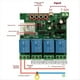 thumbnail image 4 of Interruptor Inteligente Tuya WiFi de 4 Canales con Sensor de Temperatura y Humedad, Interruptor Pasivo de Contacto Seco para B, 4 of 5