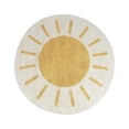 thumbnail image 2 of BUNGALOWANDBEYOND Round Colorful Rug For Girls Room | Soft Cotton Round Rug | Circle Rug For Nursery Decor | Kids Room Rug | Girls Bedroom Yellow Soft Rug | 4.3 ft Diameter, 2 of 6