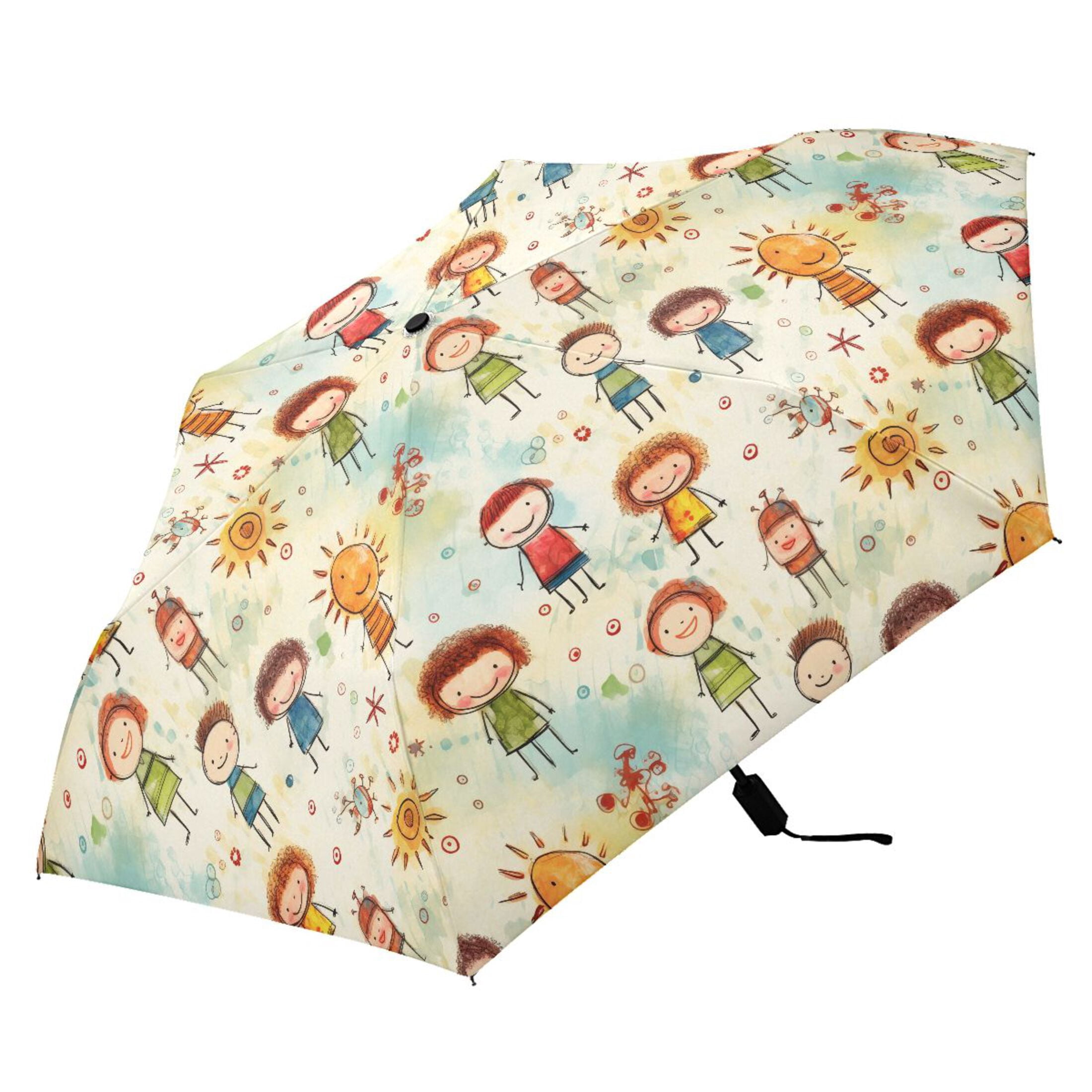 Sun and Kids Compact Sun Umbrella Windproof Travel Umbrellas for Rain Strong Portable UV Protection