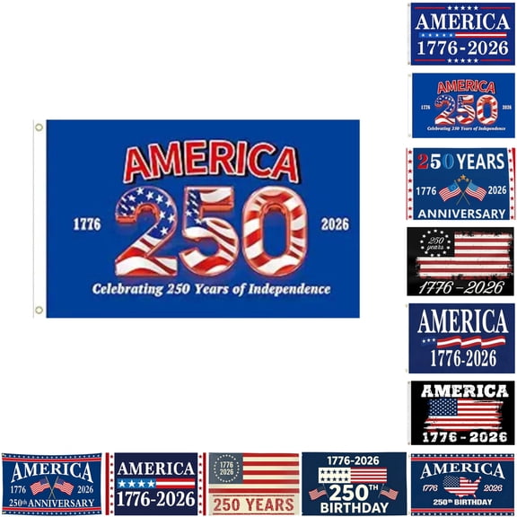 250 Year American Anniversary Flag 3x5 FT America 250 Merchandise 250 Years America Flag,Usa 250th Anniversary Patriotic Banner, 1776-2026 Independence Celebration, Indoor Outdoor Display,Single