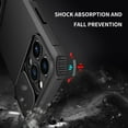 thumbnail image 2 of For Apple iPhone 13 Pro Max 6.7" Hybrid Hard PC & TPU Rubber Shockproof with Kickstand & Covered Camera Protection Cover ,Xpm Phone Case [ Black ], 2 of 4