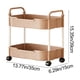 thumbnail image 3 of Estante De Almacenamiento De Plástico Carrito de cocina rosa de 2 niveles con reposabrazos, estante para artículos de tocador y organización de sala de estar (1 unidad) JASKFLY, 3 of 9