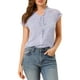 thumbnail image 1 of INSPIRAR CHIC Blusa Floral para Mujeres del Día de San Valentín con Mangas Cortas de Chifón y Volantes L Púrpura, 1 of 7