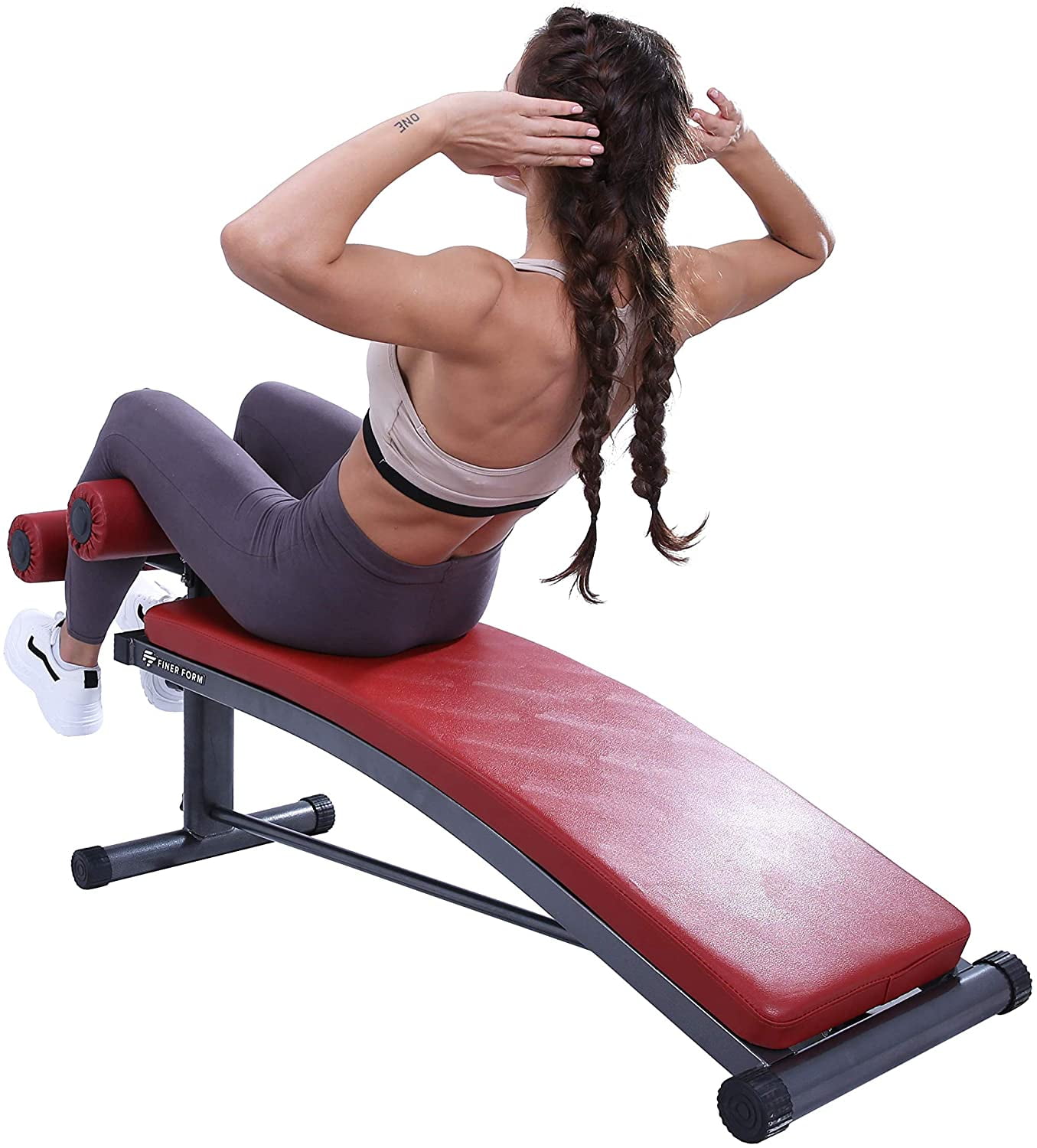 Finer Form Sit Up Bench with Reverse Crunch Handle for Ab Bench