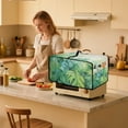 thumbnail image 3 of Renewold Toaster Oven Cover Stain-Resistant Air Fryer Smart Oven Protector with Storage Pockets Easy Clean Kitchen Appliance Accessories, 18.5 x 14.5 x 9 Inches, Monstera Leaf Green, 3 of 7