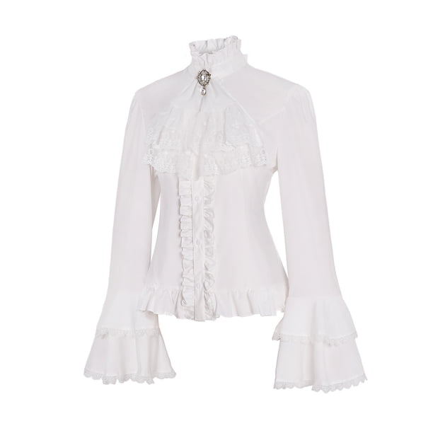 Disfraces de Halloween Medieval renacentista Steampunk, camisa gótica, ropa de escenario pirata, vestido de fiesta de Carnaval