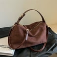 thumbnail image 4 of Tote Bags for Women Purse Handbag Retro Crossbody Bag with Top Handle Suede Shoulder Bag Fashion Retro Satchels Bag Large Capaticity Brown, 4 of 8