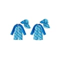 thumbnail image 2 of BemeyourBBs Toddler Baby Boy One Piece Swimsuit with Hat Infant Bathing Suit Cartoon Shark Turtle Long Sleeve Rash Guard Zip-up Sweawear Summer Pool Beachwear, 2 of 9