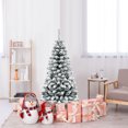 thumbnail image 3 of Costway 4.5Ft Unlit Hinged Snow Flocked Artificial Pencil Christmas Tree w/ 242 Branch, 3 of 10