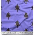 thumbnail image 2 of Soimoi Purple Cotton Voile Fabric Christmas Tree Printed Craft Fabric by the Yard 56 Inch Wide, 2 of 3