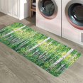 thumbnail image 6 of Kitchen Rugs and Mats,Birch Forest Green Leaves Seamless 2 Piece Anti Fatigue Area Runner Rug Set Comfort Standing Floor Mat,Vintage Oil Painting Art Non Slip Absorbent Doormats for Laundry/Bathroom, 6 of 6