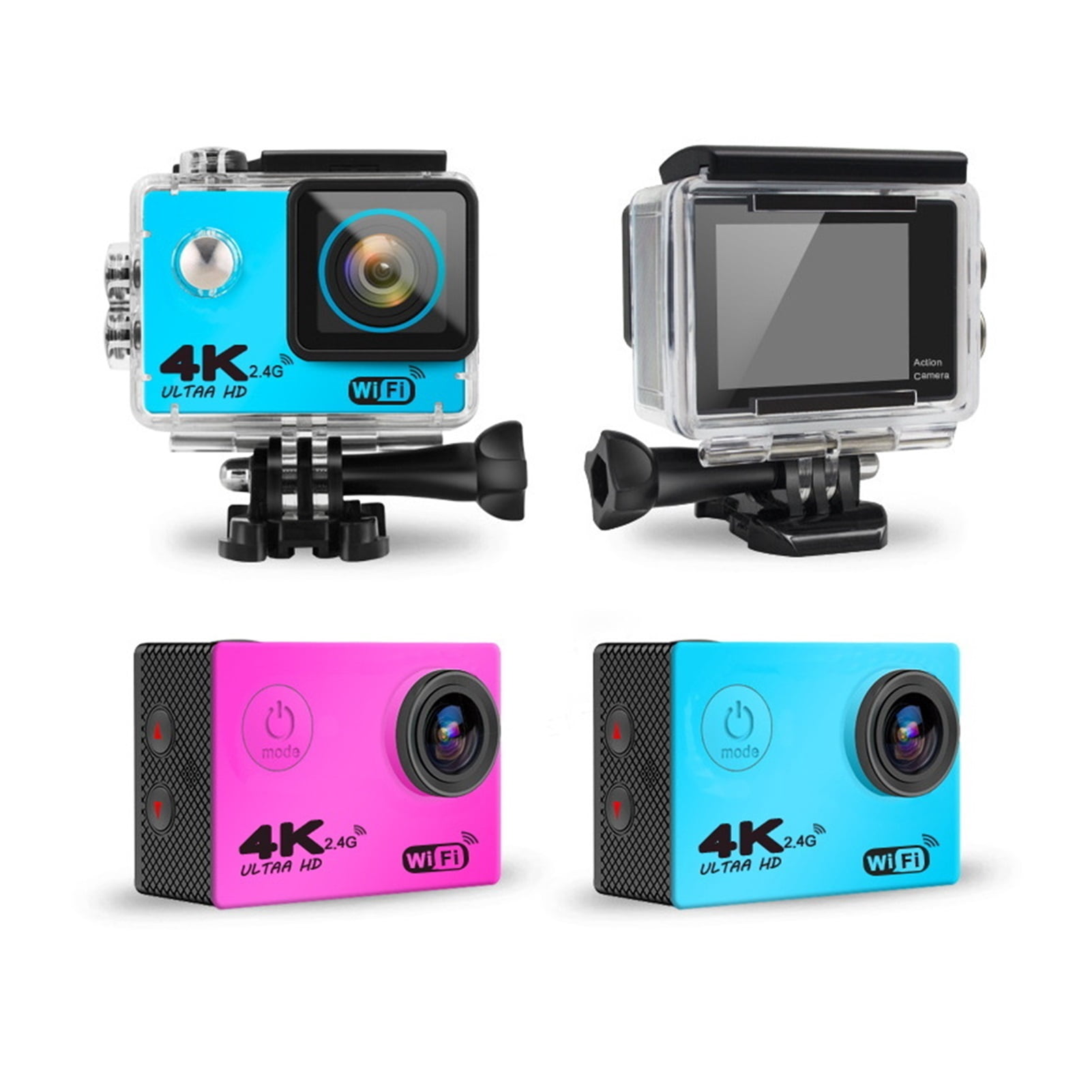 Action Camera Ultra HD 4K WiFi Remote Control Sport Camera30m Waterproof Pro Sports DV Helmet Video Recording Camera ,Wide USe