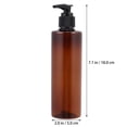thumbnail image 2 of WHAMVOX 6pcs Empty Lotion Bottles for Storage Brown Plastic Pump Press Design 250ml, 2 of 8