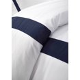 thumbnail image 3 of Funda nórdica con funda de almohada Juego de cama de hotel con cremallera Juego de microfibra Edredón Funda de edredón suave Blanco y azul marino Sincero Electrónica, 3 of 5