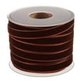 thumbnail image 1 of 20 Yards Boots Shoes Embellishments Solid Color Ribbon Wedding Party Gifts Wrapping Ribbon Leopard Velvet Ribbon 1cm - coffee as described, 1 of 6