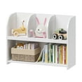 thumbnail image 3 of Noble House Solview Kids Bookcase with 4 Compartments, Cube Storage Display Shelf Toy Organizer, Nursery, White, 3 of 12