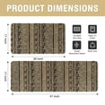 thumbnail image 3 of Boho Moroccan Kitchen Rug and Sets 2 Piece Non Skid Washable mat for Kitchen mats for Floor Farmhouse Black Bohemian Kitchen Decor (boho black line, One Size), 3 of 6