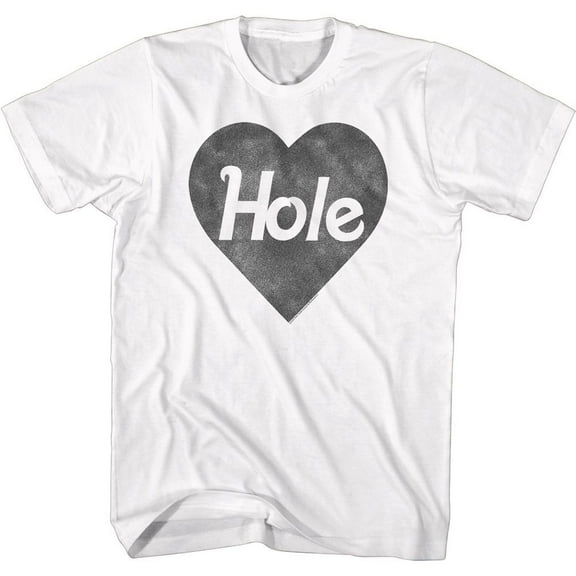 Hole Black Heart Logo Black Adult T-Shirt