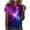 A459 Multicolor, variant on Mifsaly Casual Summer Tops for Women Crew Neck Abstract Graphic Print Short Sleeve Top Stretchy Lightweight T Shirt Daily Going Out Wear Fashionable Versatile Tee XXL
