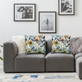 thumbnail image 2 of Spring Flower Pillow Cover Blue Flower Decoration Outdoor Pillow Cover Sage Green Leaf Outdoor Pillow Cover Sofa Cotton Linen Cushion Cover Bedroom and Living Room (Pack of 2), 2 of 7