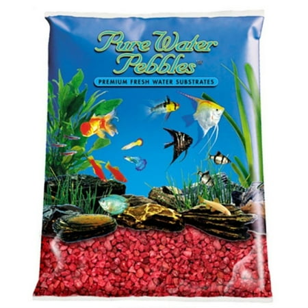 UPC: 0029904700359 | Pure Water Pebbles Aquarium Gravel – Currant Red – 5 lbs (3.1-6.3 mm Grain)