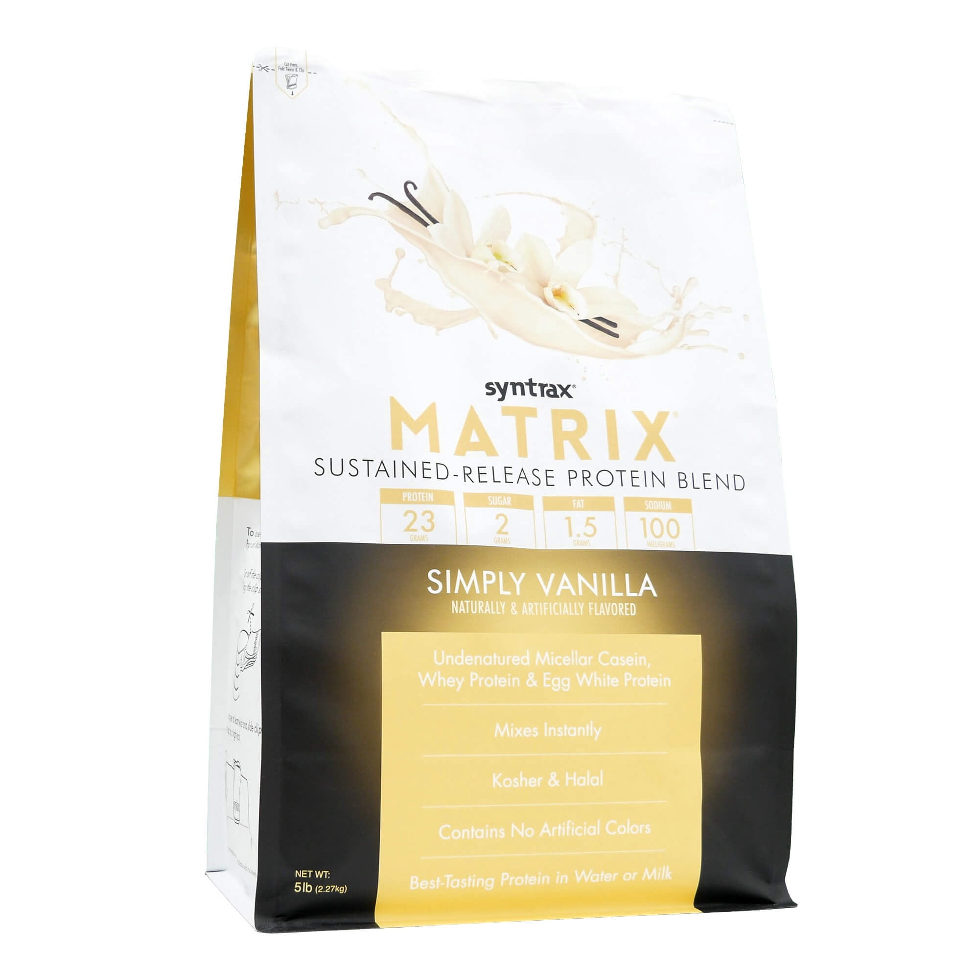 Syntrax Matrix Simply Vanilla Sustained‑Release Protein Powder Blend 5 lb